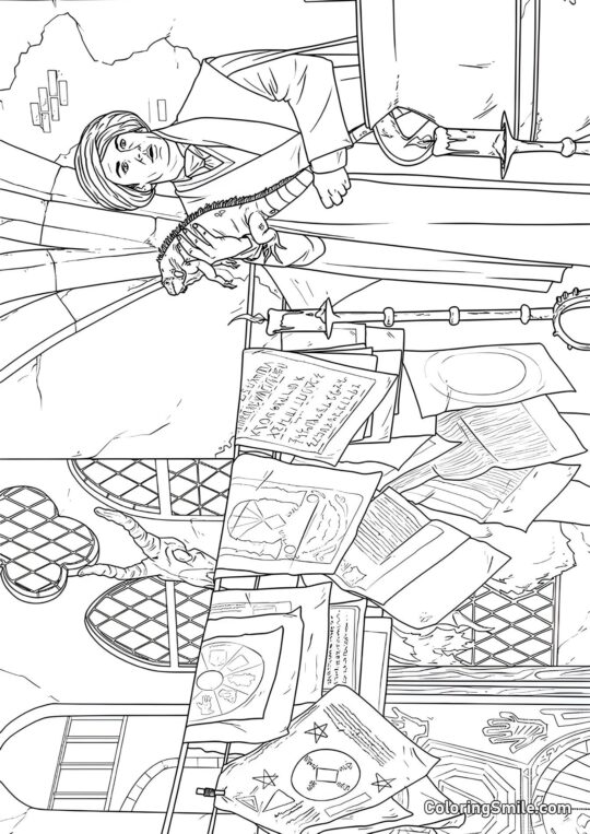 Professeur Quirinus Quirrell - Page de Coloriage