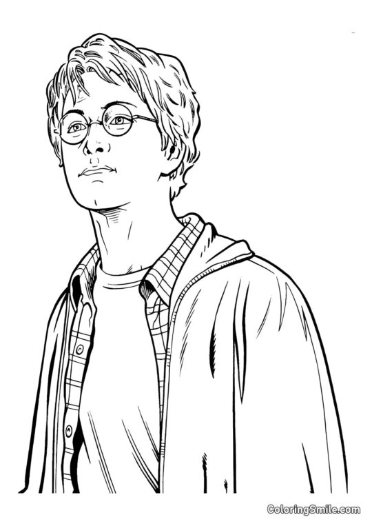 Harry en chemise ouverte - Page de Coloriage