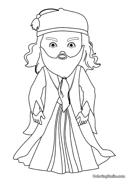 Albus Dumbledore en Cartoon - Page de Coloriage