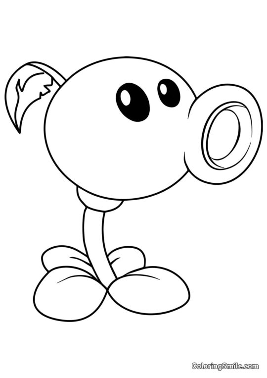 Tireur de Pois de Plants vs. Zombies - Page de Coloriage