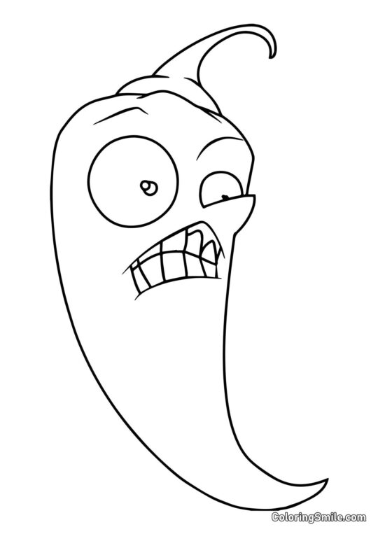 Jalapeño de Plants vs. Zombies - Page de Coloriage