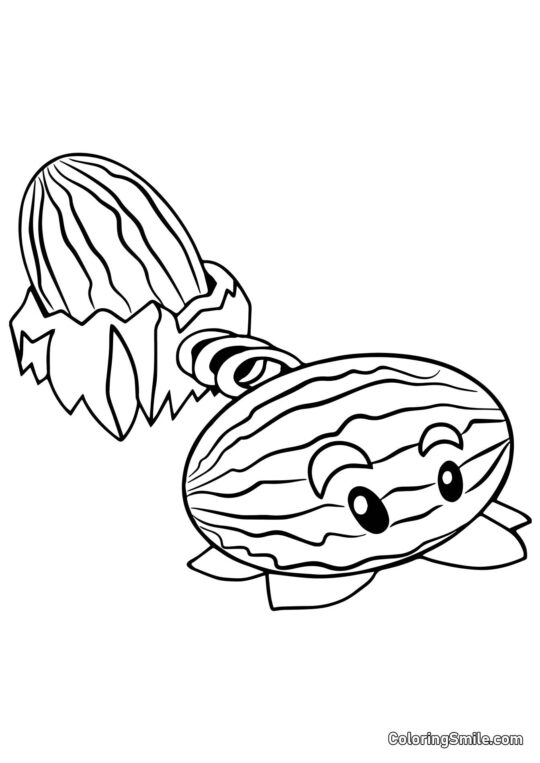 Melon d&rsquo;Hiver de Plants vs. Zombies - Page de Coloriage