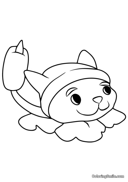 Queue de Chat de Plants vs. Zombies - Page de Coloriage