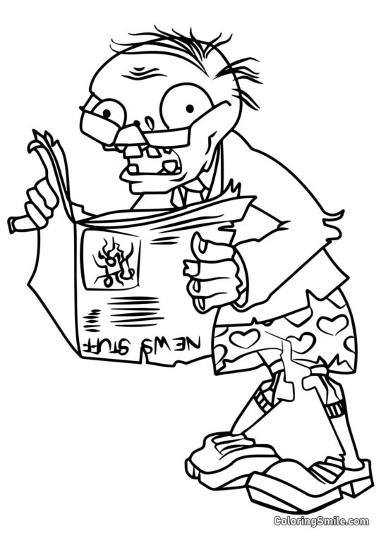 Zombie de Journal - Page de Coloriage