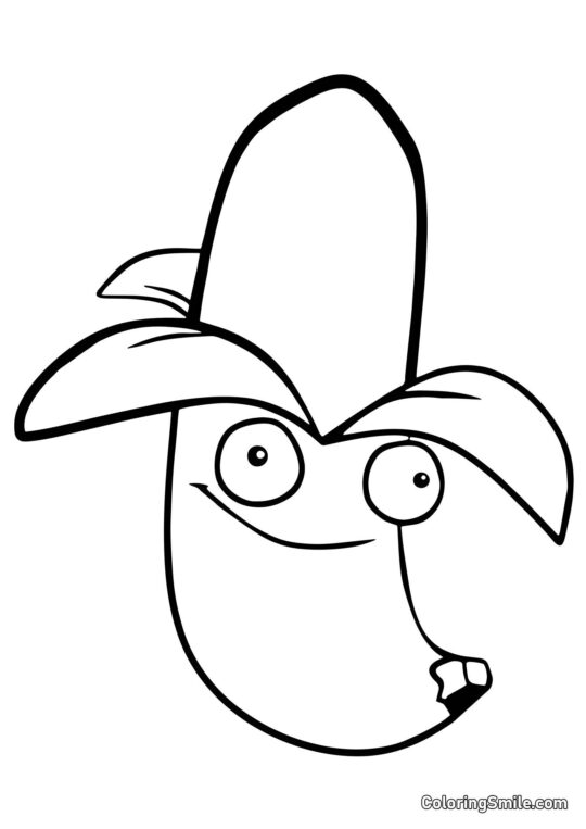 Lanceur de Banane de Plants vs. Zombies - Page de Coloriage