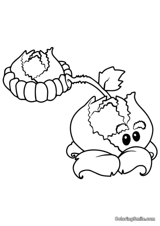 Chou-lanceur de Plants vs. Zombies - Page de Coloriage