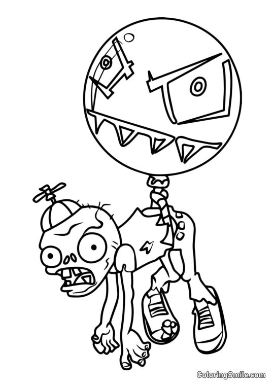 Zombie Ballon - Page de Coloriage
