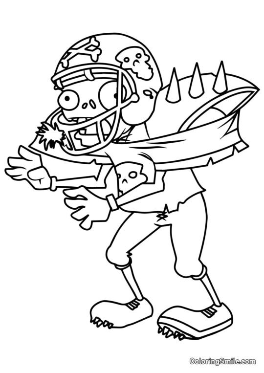 Zombie Giga-Football - Page de Coloriage