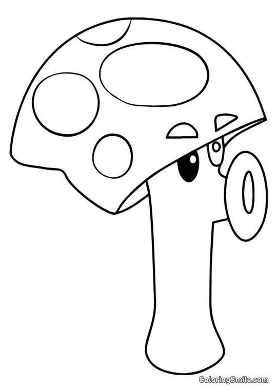 Peur-champignon de Plants vs. Zombies - Page de Coloriage