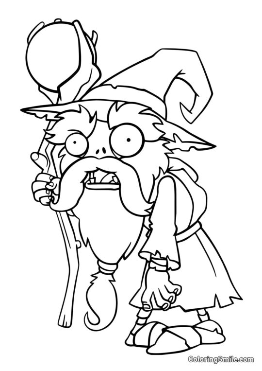 Zombie Sorcier Quasar - Page de Coloriage