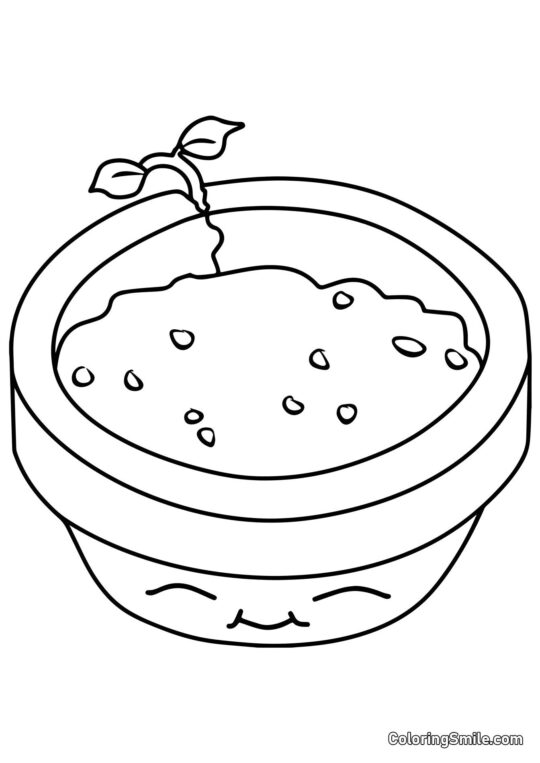 Pot de Fleurs de Plants vs. Zombies - Page de Coloriage