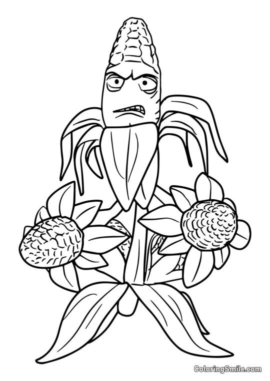 Maïs de Grain de Plants vs. Zombies - Page de Coloriage