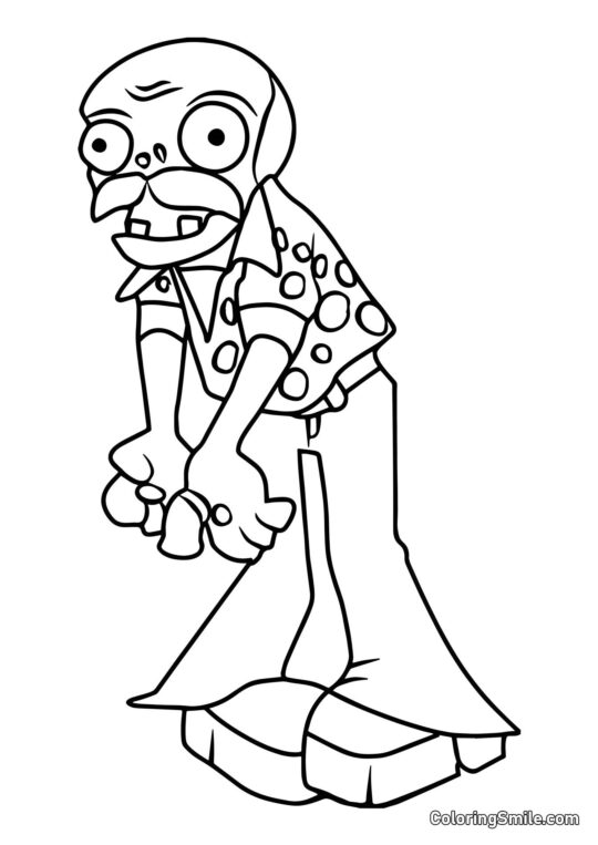 Zombie Danseur de Secours - Page de Coloriage
