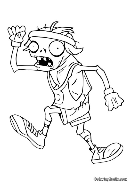Zombie Marathon - Page de Coloriage