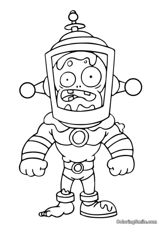 Zombie Cerveau Toxique - Page de Coloriage