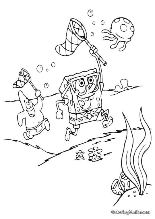 Le poulpe Carlo est tombé de la bicyclette - Page de Coloriage