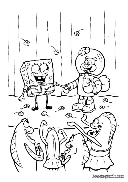 Patron Krabs dans la cuisine - Page de Coloriage