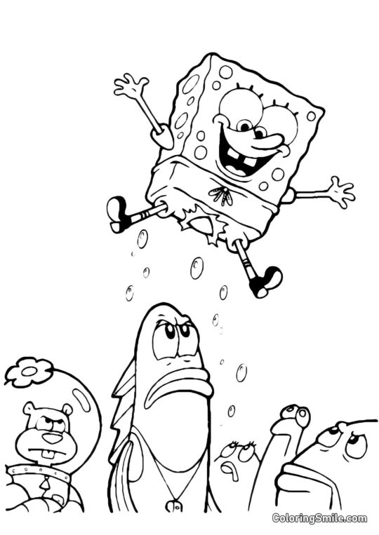 Qui a contrarié SpongeBob ? - Page de Coloriage