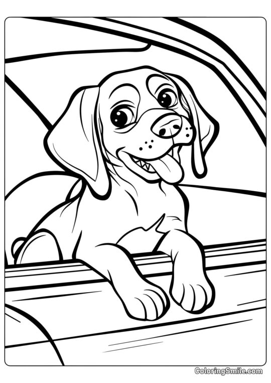 Mignon Beagle - Page de Coloriage