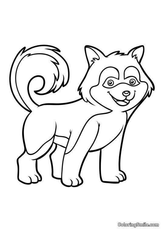 Husky - Page de Coloriage