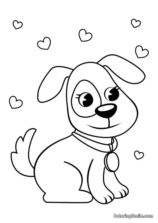 Chien pour enfants de 2 ans - Page de Coloriage