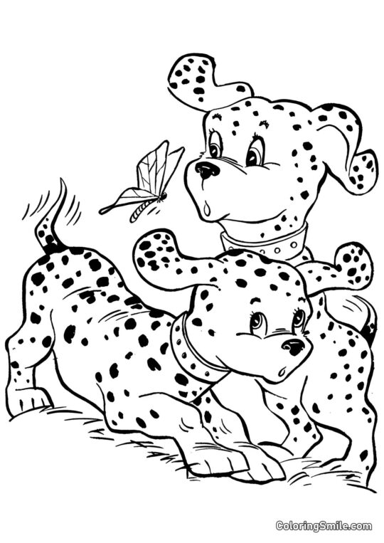 Dalmatiens - Page de Coloriage