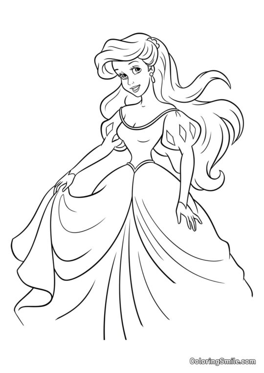 Princesse Ariel - Page de Coloriage