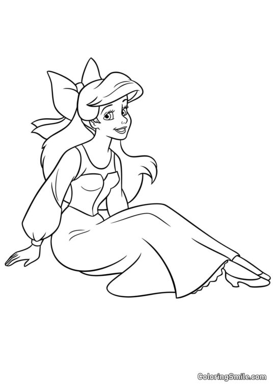 Transformation d&rsquo;Ariel - Page de Coloriage