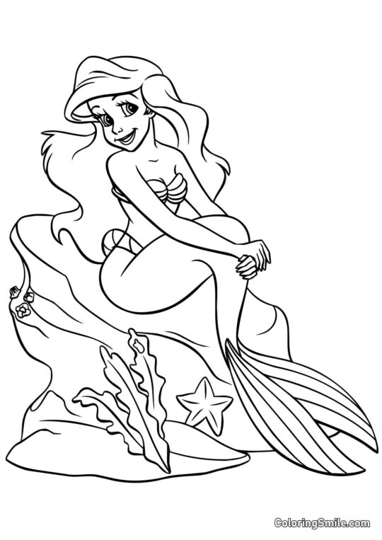 Sirène - Page de Coloriage