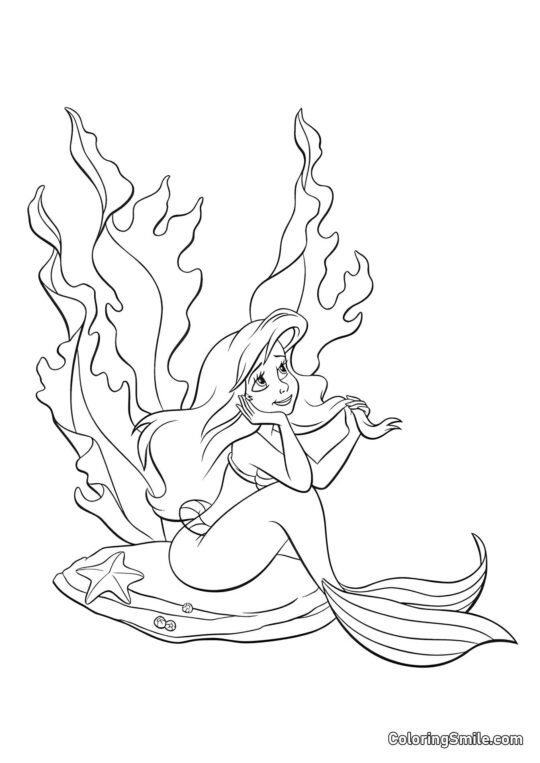 Les rêves de la sirène - Page de Coloriage