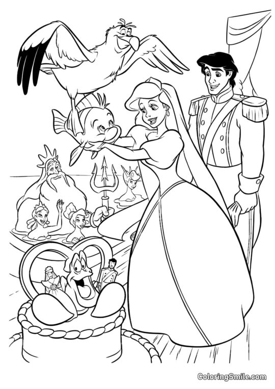 Ariel la sirène - Page de Coloriage
