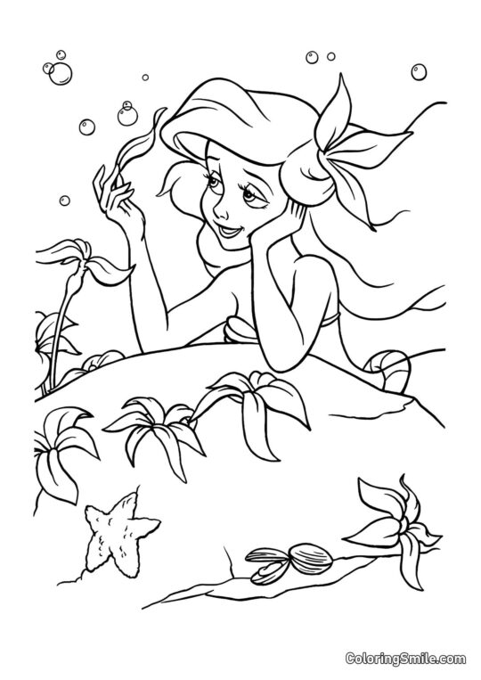 Décorations de la sirène - Page de Coloriage