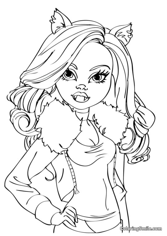 Clawdeen Wolf fille d’un loup-garou Clawdeen Wolf fille d’un loup-garou - Page de Coloriage