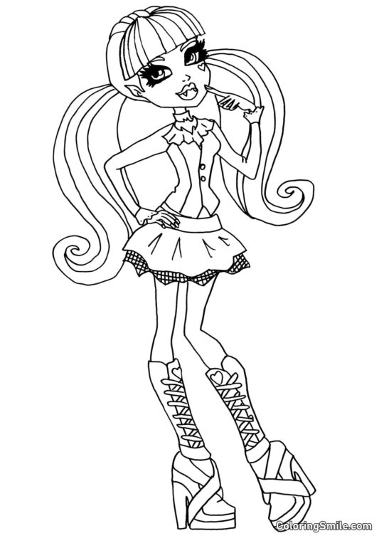 Draculaura — Fille de Dracula Draculaura — Fille de Dracula - Page de Coloriage