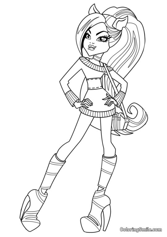 Fashionista Clawdeen Wolf Fashionista Clawdeen Wolf - Page de Coloriage