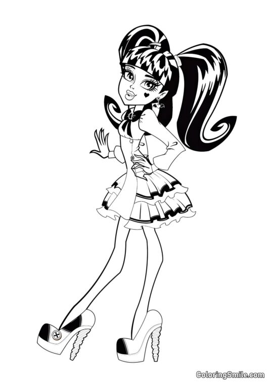 13 Souhaits Draculaura 13 Souhaits Draculaura - Page de Coloriage