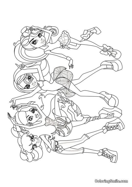 Danses à Monster High Danses à Monster High - Page de Coloriage