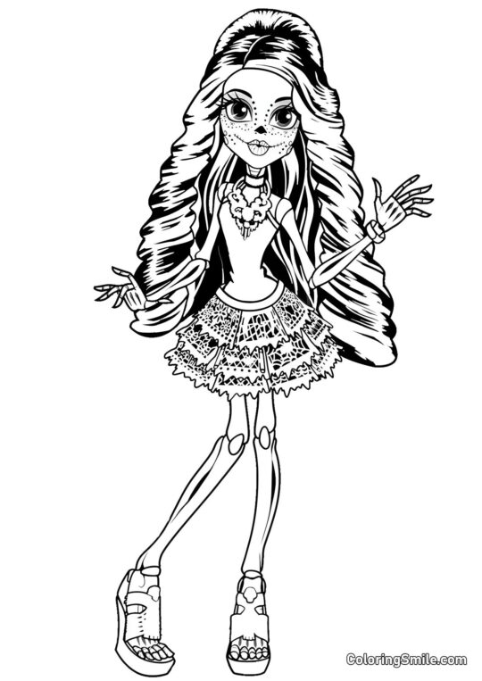 Skelita Calaveras Skelita Calaveras - Page de Coloriage