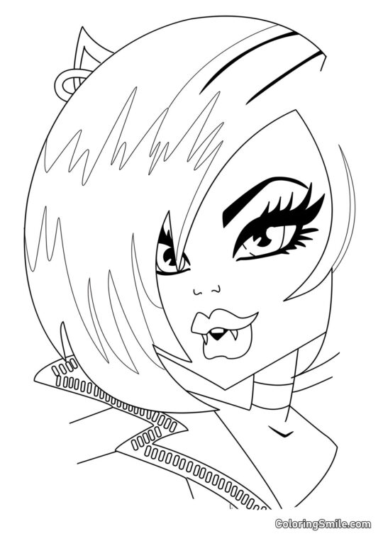 Portrait de Clawdeen Wolf Portrait de Clawdeen Wolf - Page de Coloriage