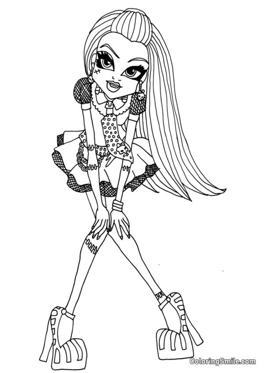 Monster High Frankie Stein Monster High Frankie Stein - Page de Coloriage