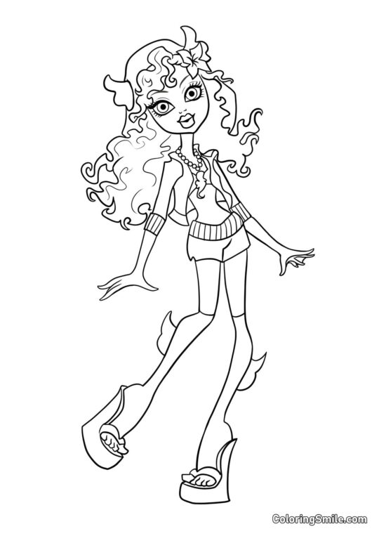 Lagoona Blue, fille du Monstre Marin Lagoona Blue, fille du Monstre Marin - Page de Coloriage