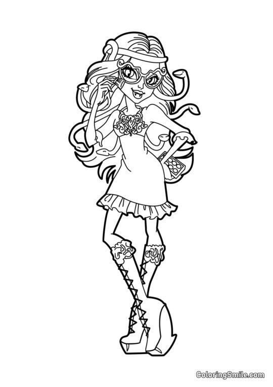 Viperine Gorgon Viperine Gorgon - Page de Coloriage