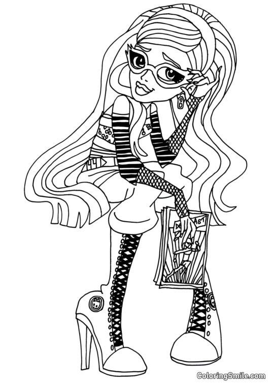 Ghoulia Yelps fille d’un zombie Ghoulia Yelps fille d’un zombie - Page de Coloriage
