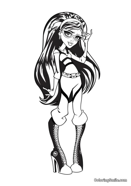 Ghoulia Yelps de Monster High Ghoulia Yelps de Monster High - Page de Coloriage