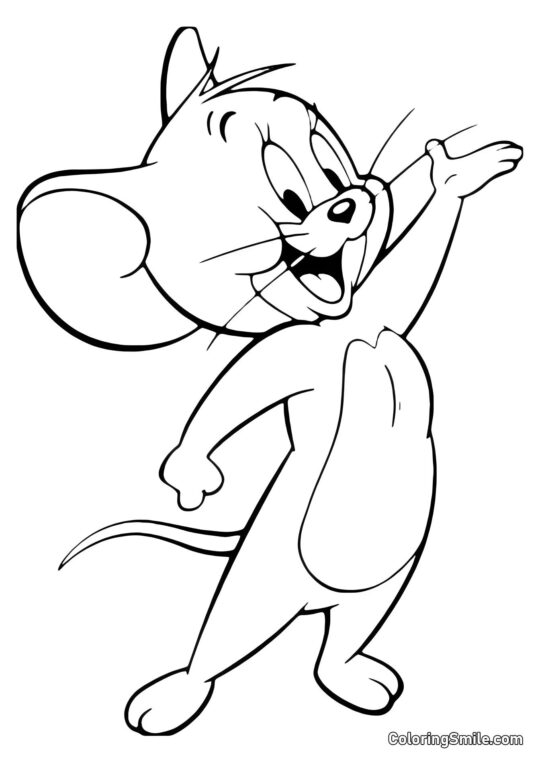 Souris Jerry - Page de Coloriage