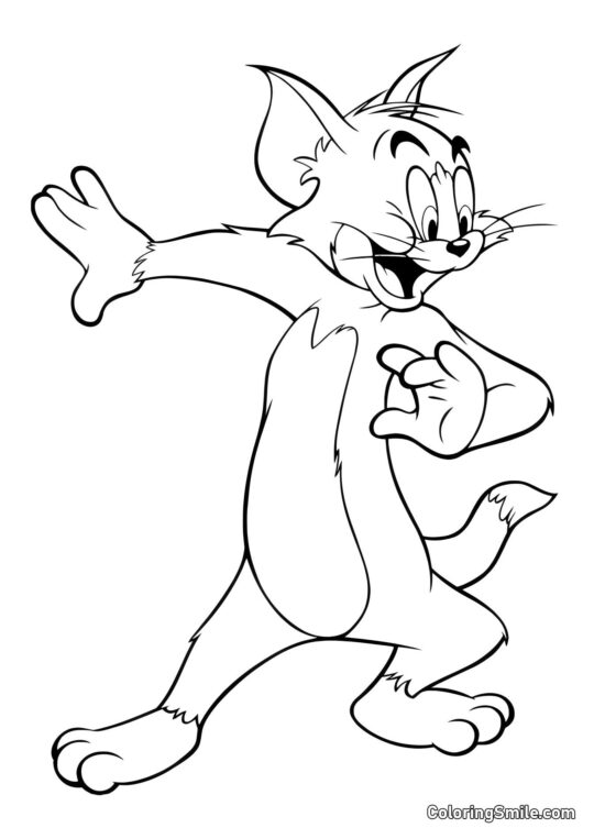 Tom est confus - Page de Coloriage