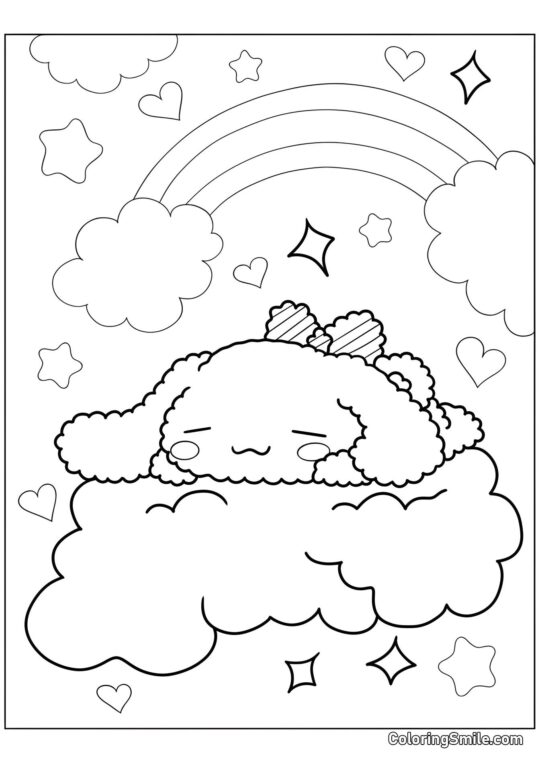 Cinnamoroll mignon - Page de Coloriage