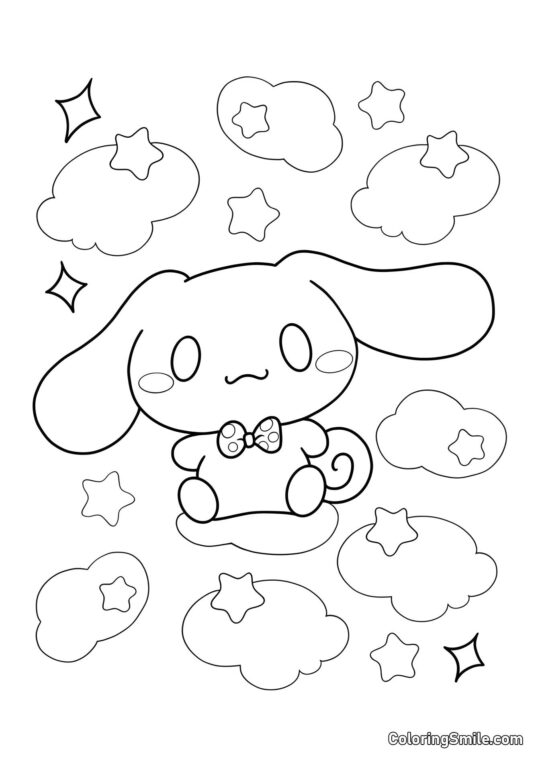 Cinnamoroll Kawaii Simple - Page de Coloriage