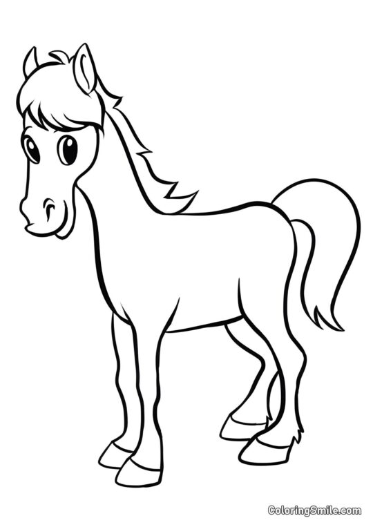 Cheval simple - Page de Coloriage
