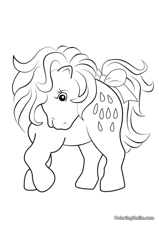 Poney joyeux - Page de Coloriage